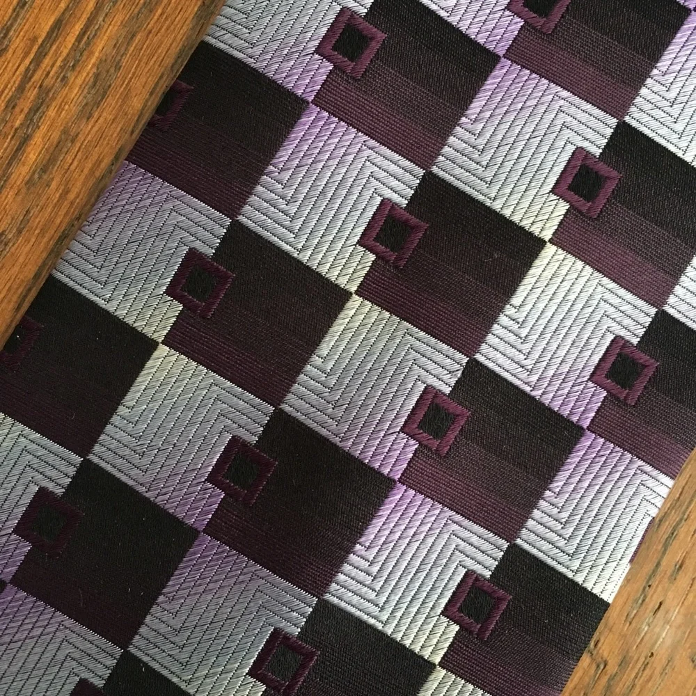 Crazy Horse | Purple Geometric Shapes Necktie